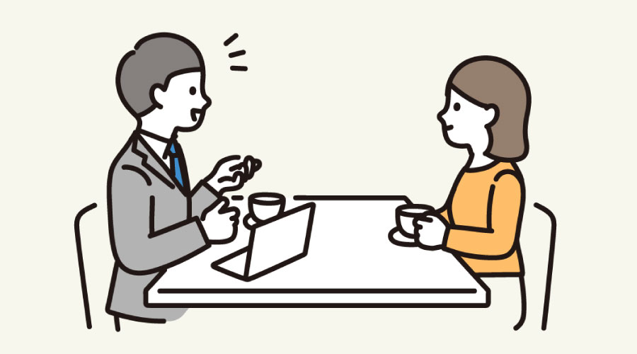 福祉サービスについて相談する女性